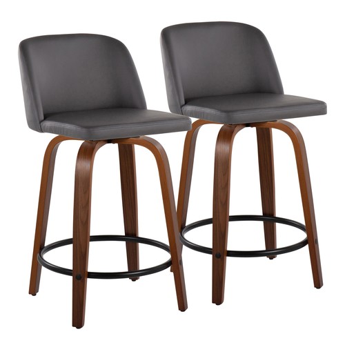 Toriano 24" Fixed-height Counter Stool - Set Of 2